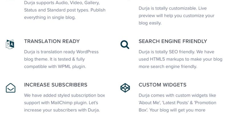 Durja – A Responsive WordPress Blog Theme