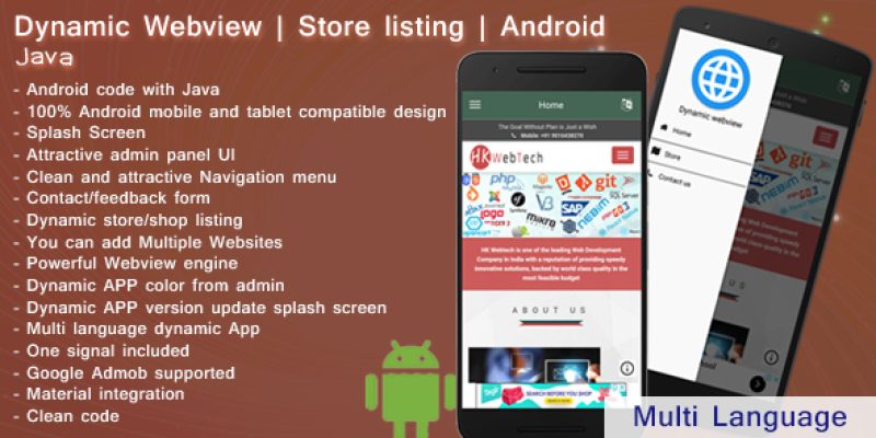 Dynamic Webview | Store Listing | Android | Java