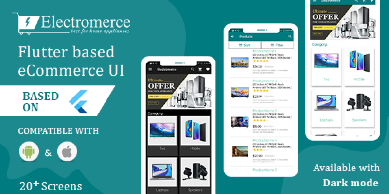 Electromerce – Flutter based eCommerce UI