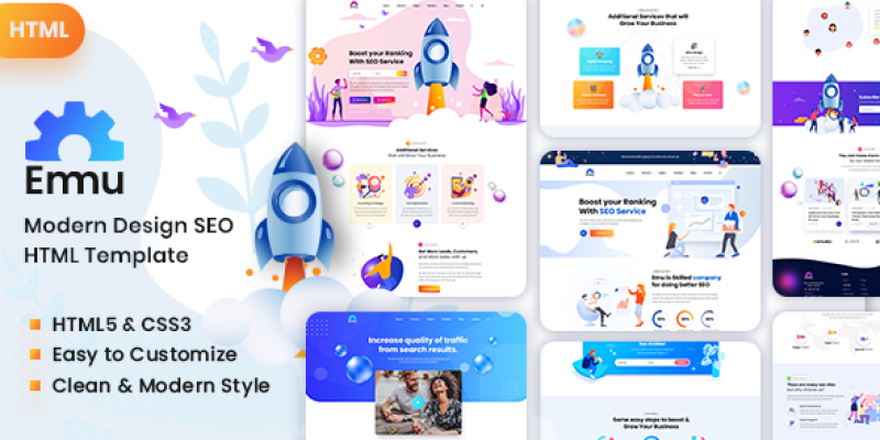 Emu – Marketing Agency HTML Template