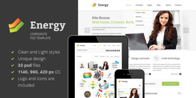 Energy – PSD Template