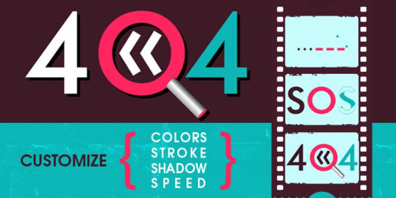 Error Code 404 Animated SVG