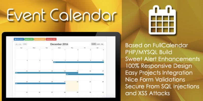Event Calendar – PHP/MYSQL Plugin