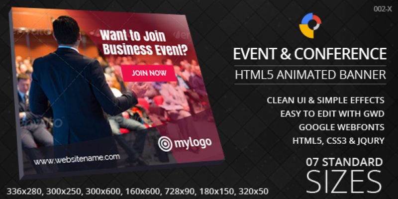 Event & Conference – HTML5 Ad Template