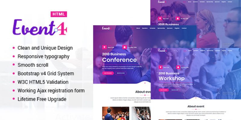 Event4 – Responsive Marketing Landing Pages