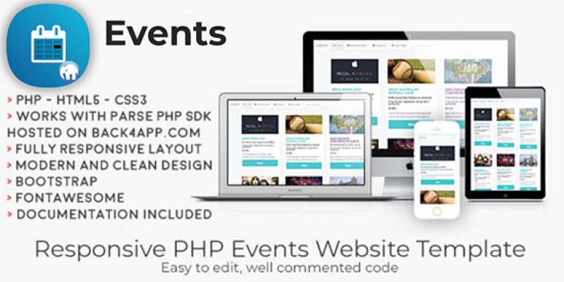 Events | PHP Event Sharing Web Template