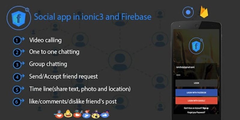 Facebook Clone in Ionic 3 and Firebase