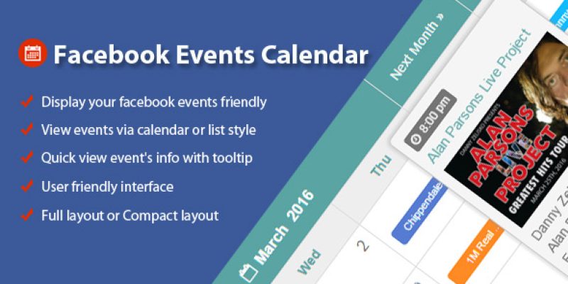 Facebook Events Calendar For WordPress