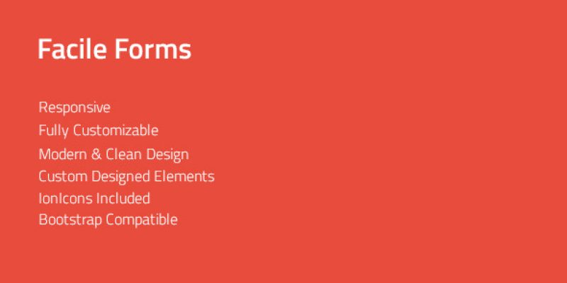Facile Forms — Responsive & Multipurpose CSS Forms