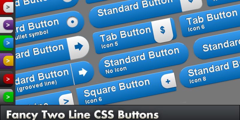 Fancy 2 Line CSS Buttons