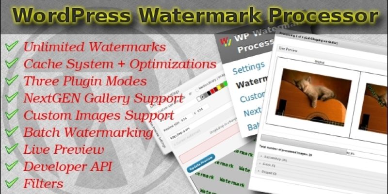 Fast Watermark Plugin for WordPress