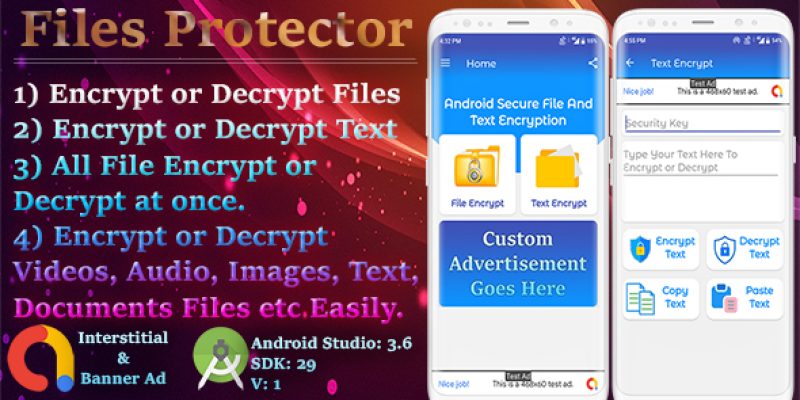 Files Protector – Encrypt and Decrypt – Android Complete App