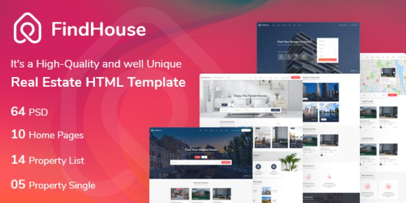 FindHouse – Real Estate HTML Template