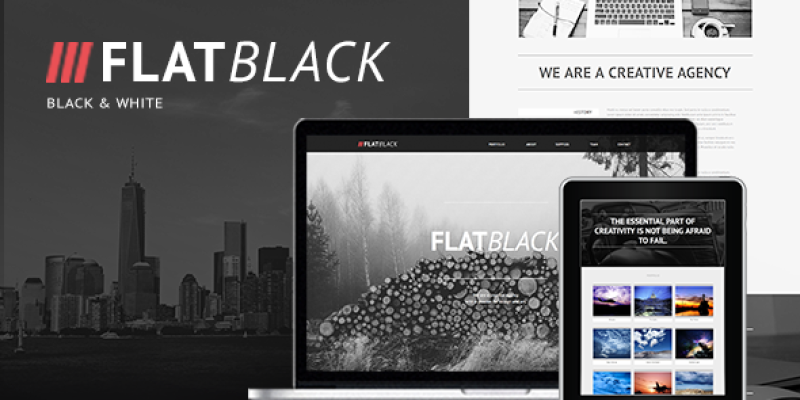 Flatblack – One Page Muse Template