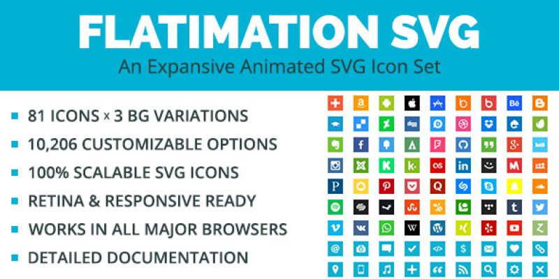 Flatimation SVG – An Animated SVG Icon Set