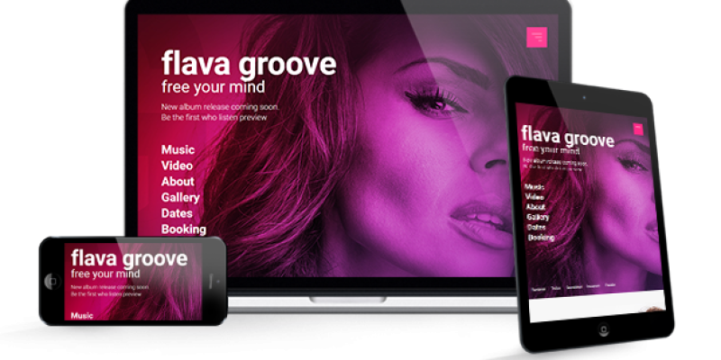 Flava – Album / Single Release Promo and DJ / Music Band Responsive Muse Template