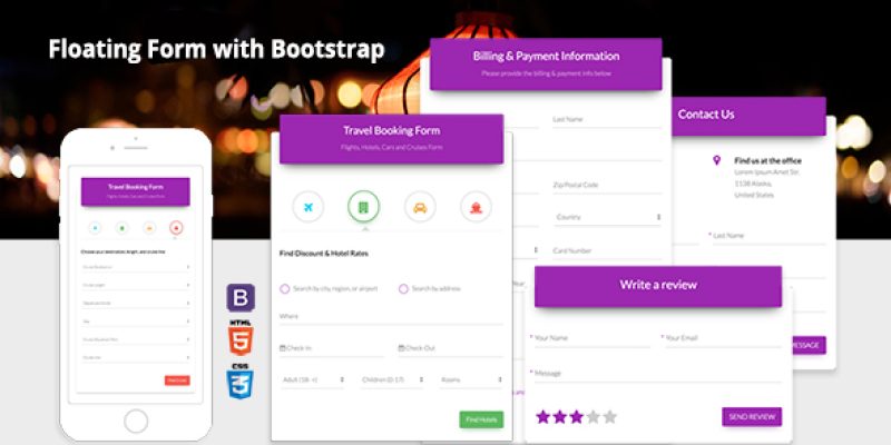 Floating Form with Bootstrap 4
