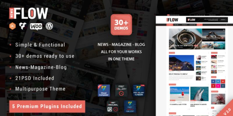 Flow News – Magazine and Blog WordPress Theme