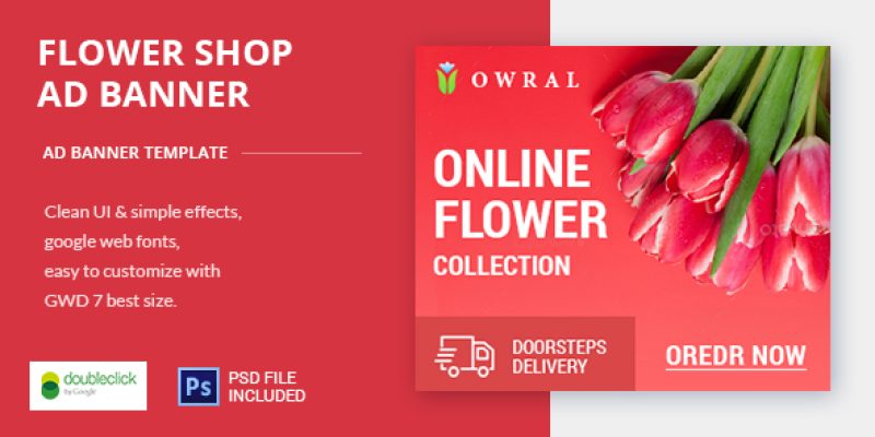Flower Shop | AD Banner Template HTML5