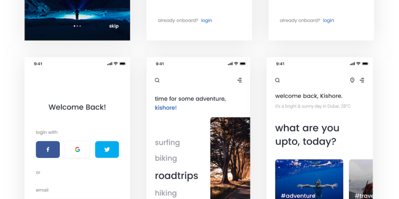 Flutter Travel Social Network App UI