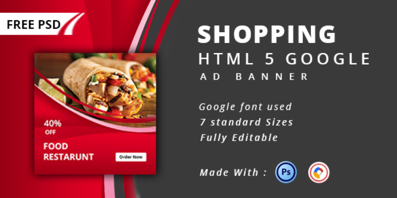 Food Delivery – HTML5 Animated Banner