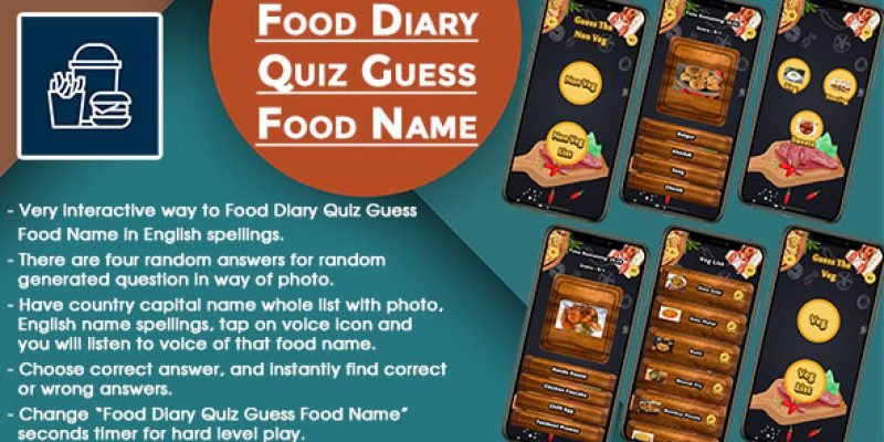 Food Diary Quiz Guess Food Name IOS (Swift)