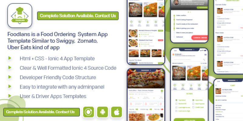 Foodlands – On Demand Food Ordering App template for Android ios – Postmates Uber eats