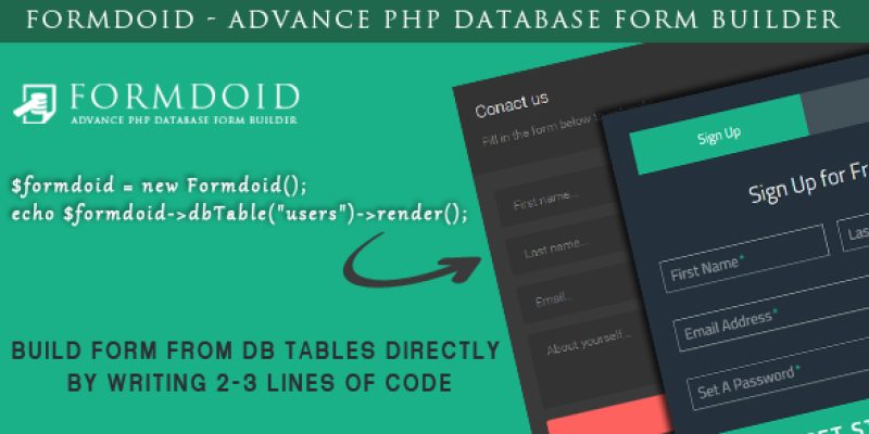 Formdoid – Advance PHP Database Form Builder