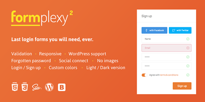 Formplexy – CSS Forms with Validation & WP Support