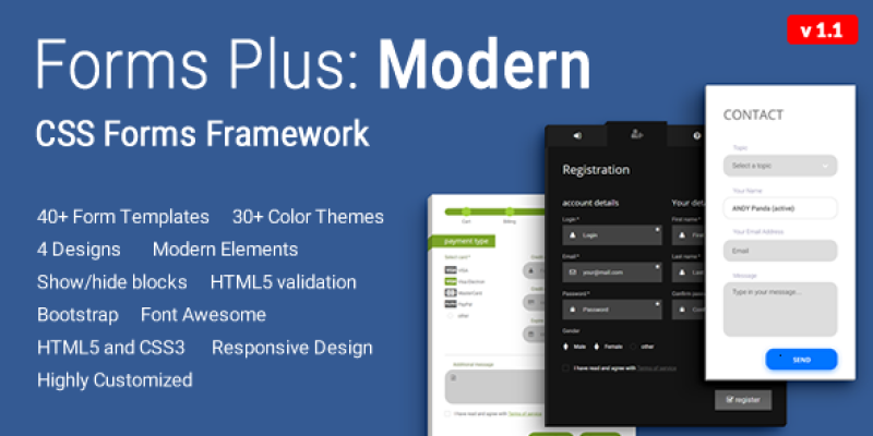Forms Plus: Modern – CSS Form Framework