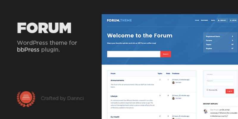 Forum – A responsive theme for bbPress plugin