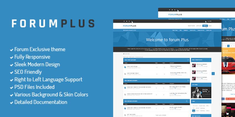 Forum Plus – Responsive Drupal Forum Theme + RTL