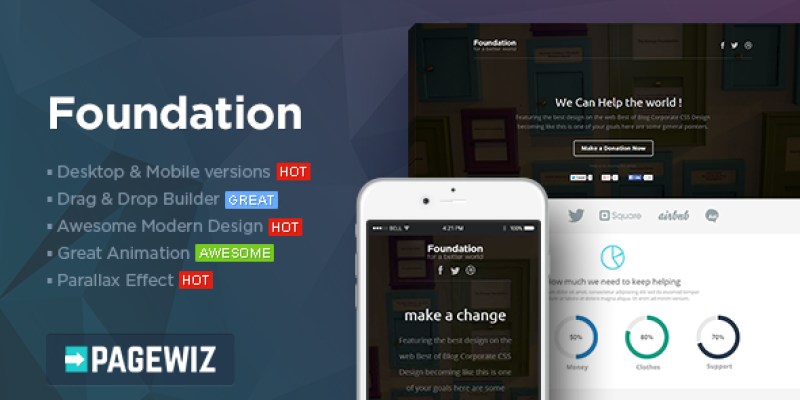 Foundation – Pagewiz Nonprofit Landing page