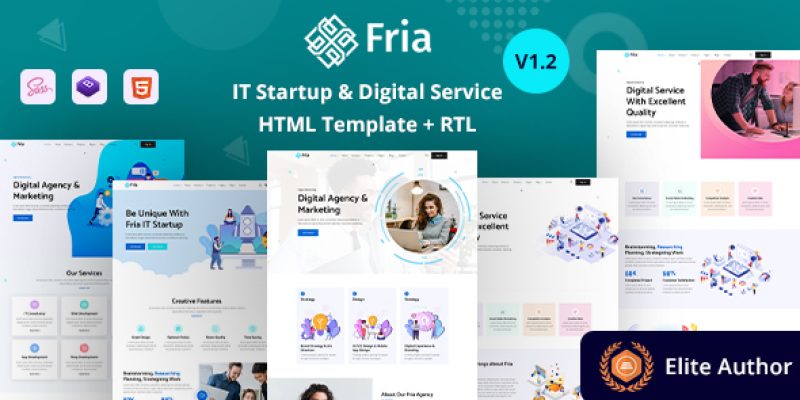 Fria – IT Startups & Digital Services HTML Template