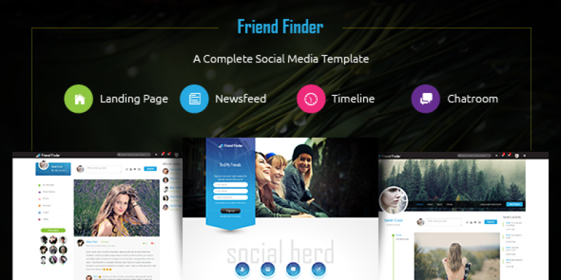 Friend Finder – Social Network HTML5 Template