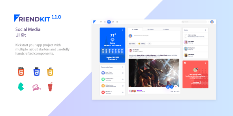 Friendkit – Social Media UI Kit