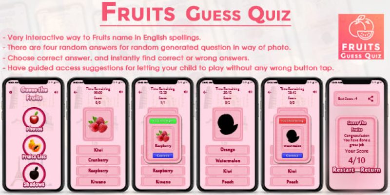Fruits Quiz Guess IOS (SWIFT)