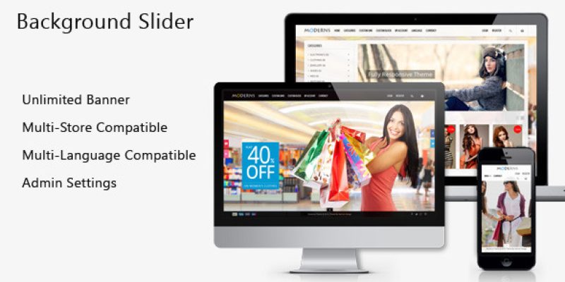 Fullscreen Background PrestaShop Slider