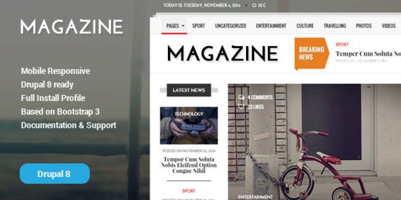 Gazeta – News & Magazine Drupal 8 Theme