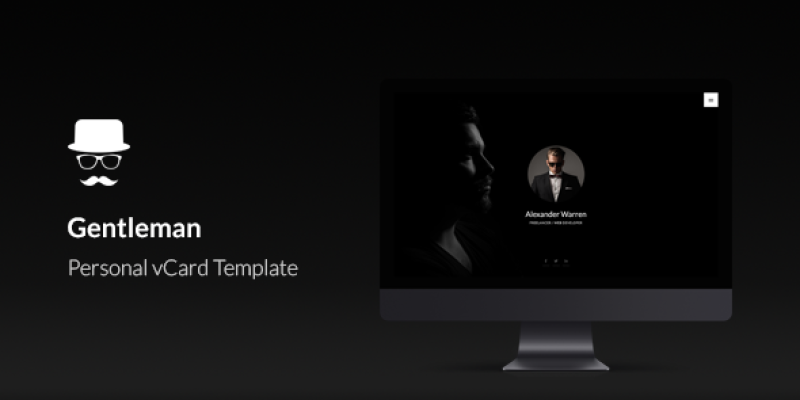 Gentleman – Personal vCard Template