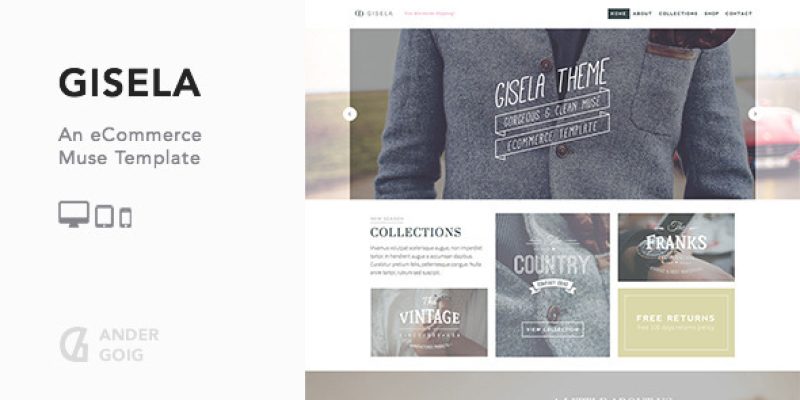 Gisela – eCommerce Muse Template