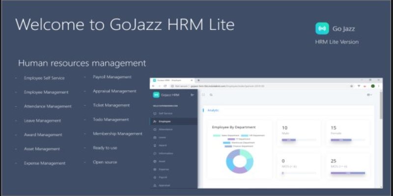 GoJazz HRM Lite Asp.Net Core 2.2 Bootstrap 4