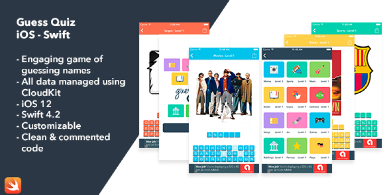 Guess Quiz – iOS Swift App
