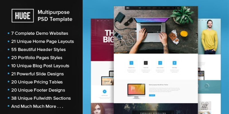 HUGE – Multipurpose PSD Template