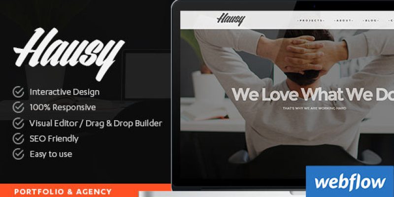 Hausy – Portfolio & Agency Webflow Template
