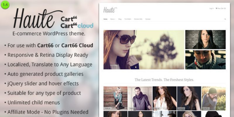 Haute – Ecommerce WordPress Theme for Cart66