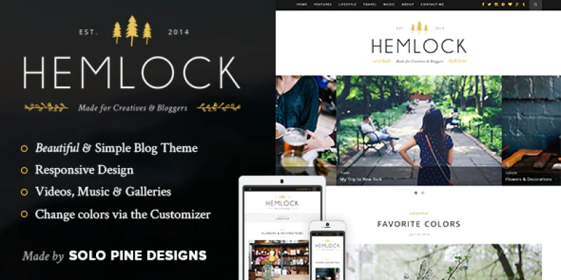 Hemlock – A Responsive WordPress Blog Theme