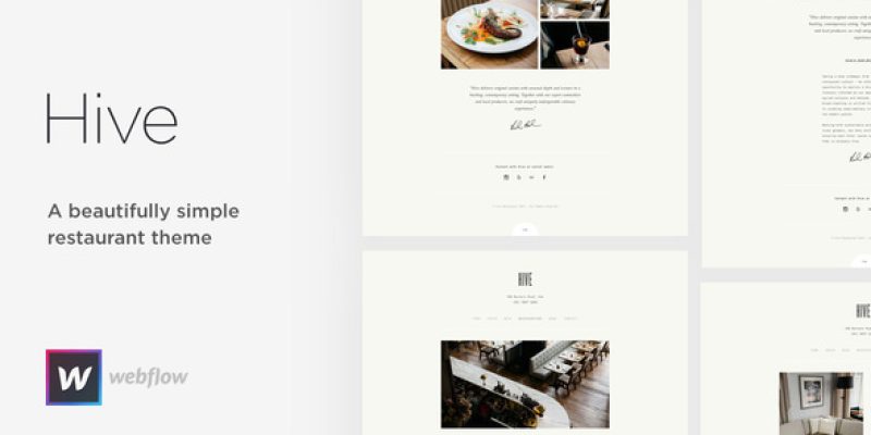 Hive – Restaurant & Cafe Webflow Template