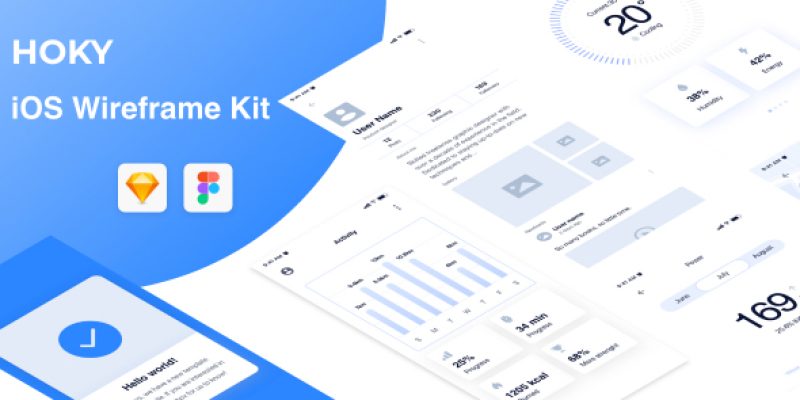 Hoky Mobile Wireframe Kit