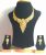 Brass Choker Gold PLated Necklace Set With Earring